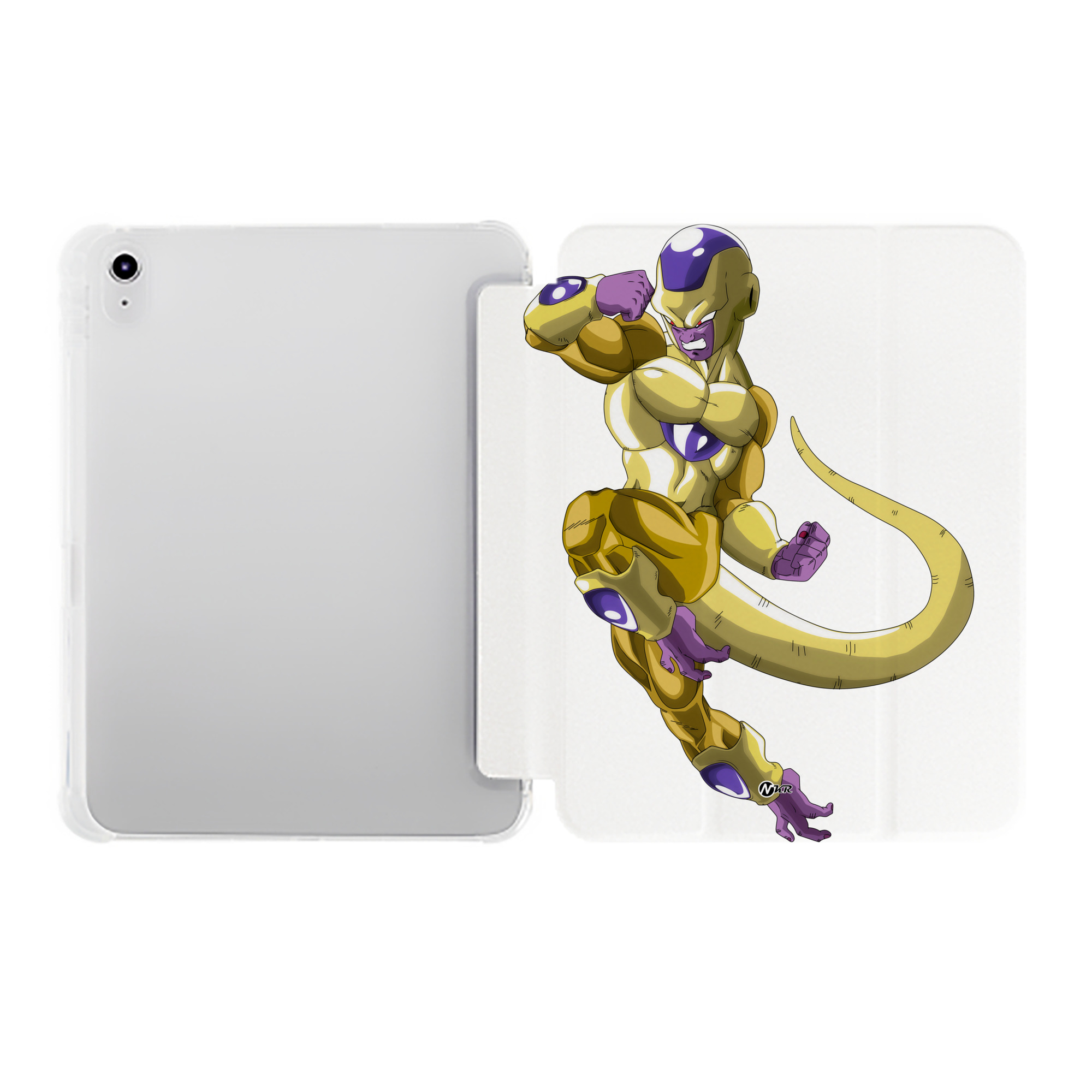 （画像用） ドラゴンボール フリーザ DRAGON BALL Frieza IPad ケース ペン収納付き 三つ折りスタンド PUレザー×シリコン 対応機種9.5/10.5/10.9インチ